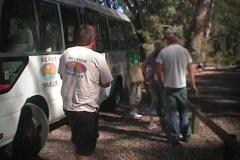 Finchy as a tour guide crossing the Nullarbor