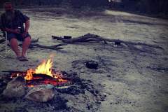 Finchy cooking camp ovens in the campfire