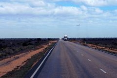 Passing a Road Train and Wedge Tail Eagle