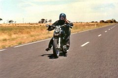 Finchy on one of his many rides across Australia