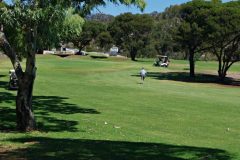 Golfers & buggies on the Coffin Bay Golf Course