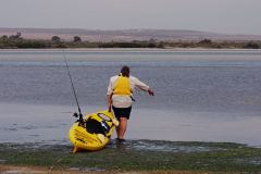 Finchy kayaking at Baird Bay Eyre Peninsula