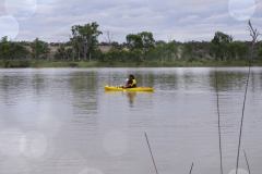 Finchy kayaking the Murray River SA