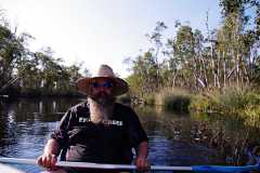 Finchy kayaking the Noosa Everglades