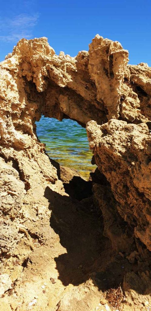 Coffin Bay through a heart shape rock