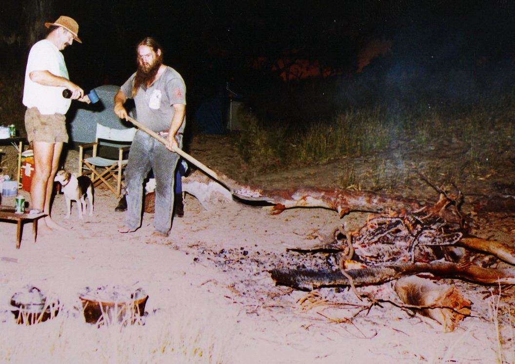 Camping out under the stars on the Murray River 1995