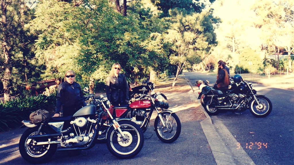 Outside our unit in Blackwood going for a weekend ride with friends