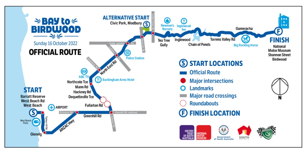 Bay to Birdwood map 2022