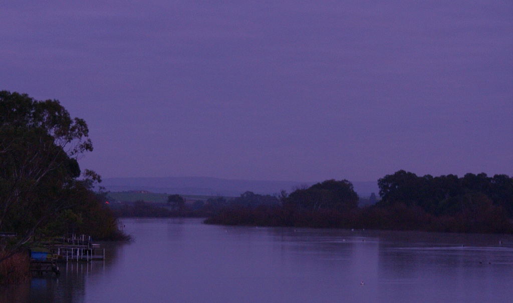 The Murray River at night